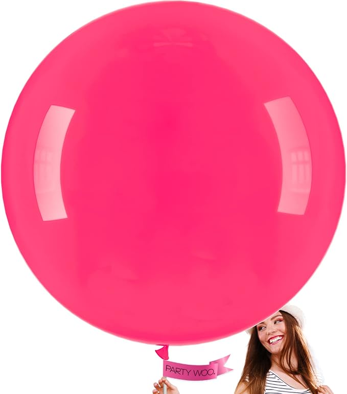 PartyWoo Hot Pink Balloons 4pcs Magenta Fuchsia Color 36 Inch | Balloons by PartyWoo