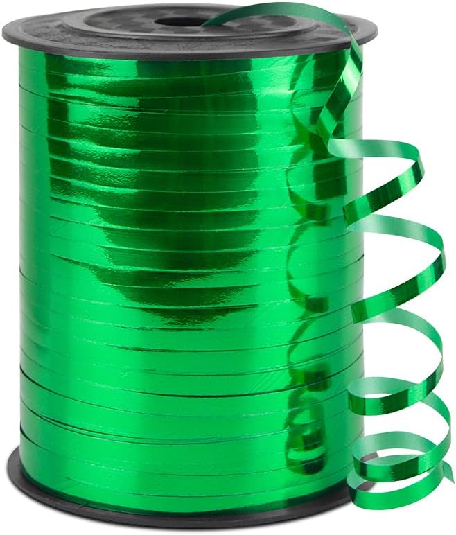 Green Curling Ribbon, 1/5" Wide x 500 Yards Christmas Curling Ribbons by KMERLIFE