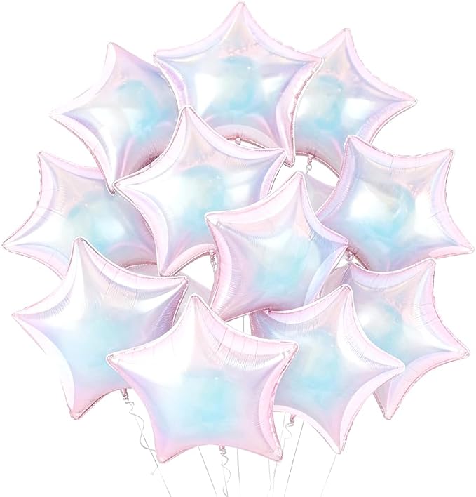 TONIFUL 15 Pcs Star Balloons 18 Inch Large Iridescent Foil Balloons | Big by TONIFUL