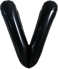 40 Inch Black Letter V Foil Balloon, Large Jumbo Mylar Helium Alphabet Balloon by Unknown