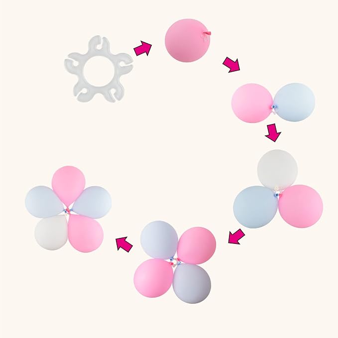 Miliocry Balloon Clips 50 pcs, Balloon Arch Bracket Buckle, Balloon Flower - Image 4