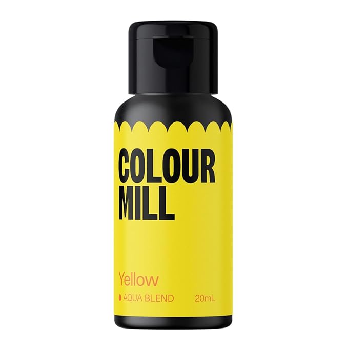 Colour Mill Aqua Blend Water-Based Food Coloring, 20 Milliliters Yellow