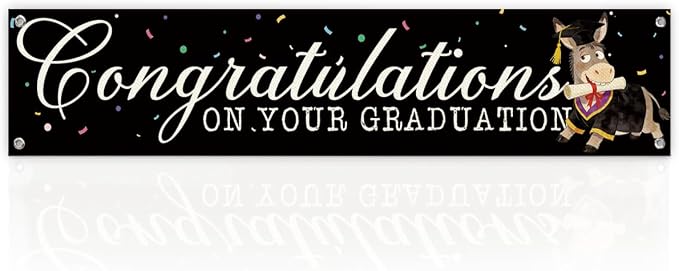 Graduation Banner Party Decorations, Congratulations on Your Graduation Hanging by Unknown