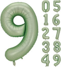 Number 9 Balloon, 40-Inch Sage Green Number Balloon | 40-inch foil balloon by GifloonOfficial