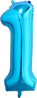 40 Inch Blue Number 1 Balloon, Giant Number Balloons, Birthday Decorations | by Unknown