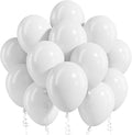 White Balloons, 12 Inch Wedding Latex Party Balloons | 30 Pack Matte White by Jobkoo