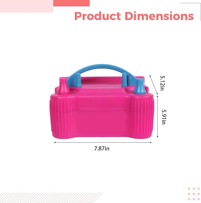 Electric Balloon Pump, Dual Nozzle Inflator Blower, Auto/Manual Mode, 7.9 x 5.1 - Image 5
