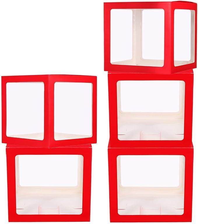uxcell 6 Pcs Party Balloon Boxes, Transparent Balloon Boxes by uxcell
