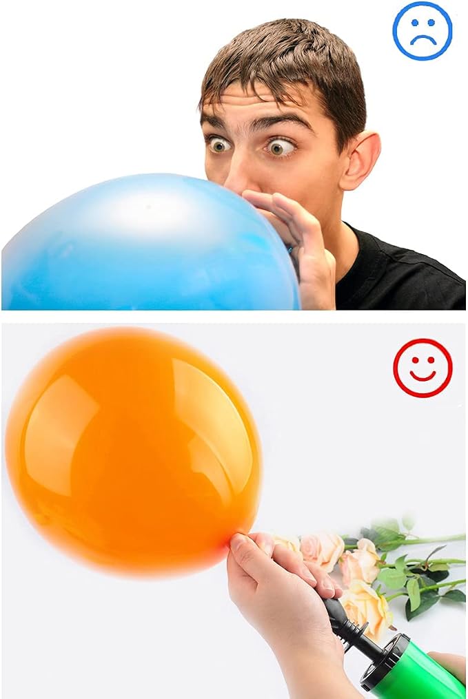 Balloon Pump Hand Held 2Pack, Double-Way Air Intake Portable Manual Inflator - Image 5