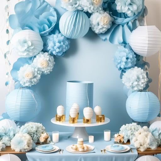 Pack Of 3 Round Paper Lanterns Lamp Wedding Birthday Party Decoration - Image 6