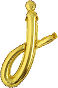 18 inch Gold DIY a-z Handwriting lowercase letters name Foil balloon Letter by REIANS