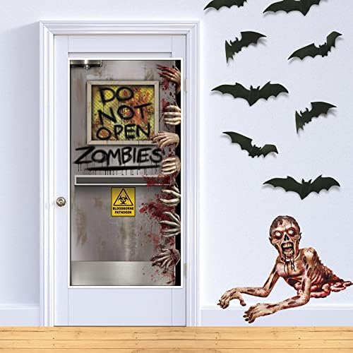 Beistle Zombie Lab Door Covers, 5’ x 30”, 2 Pieces – Plastic for Indoor & Outdoor Use – Easily Display – Halloween Decorations, Horror Front Door Cover, Scary Haunted Decor - Image 4