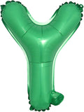 16 inch Green Alphabet Letter and Number Balloons Set Package, Aluminum Hanging by RUIANSI