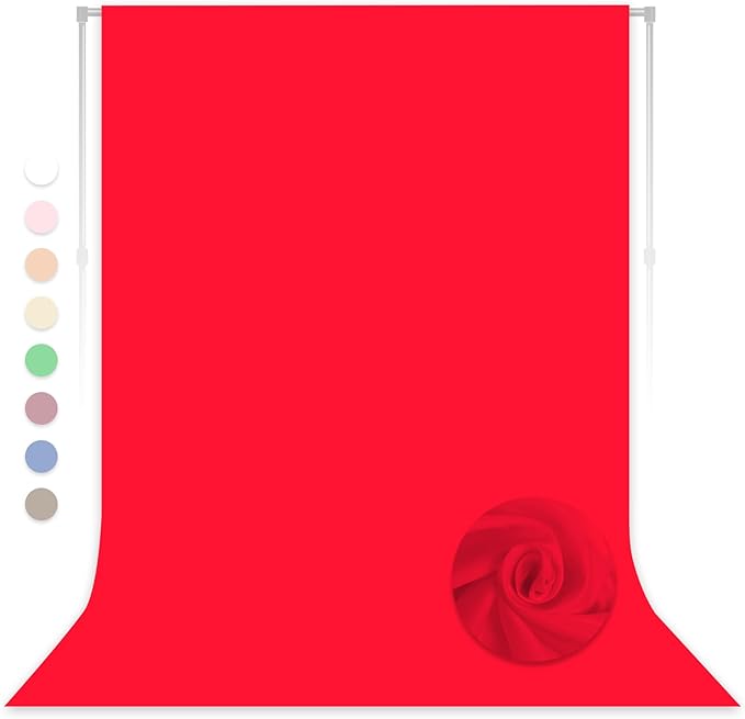 Red Photography Backdrop for Photoshoot, 5x7 FT | Versatile Studio Photo by LYLYCTY