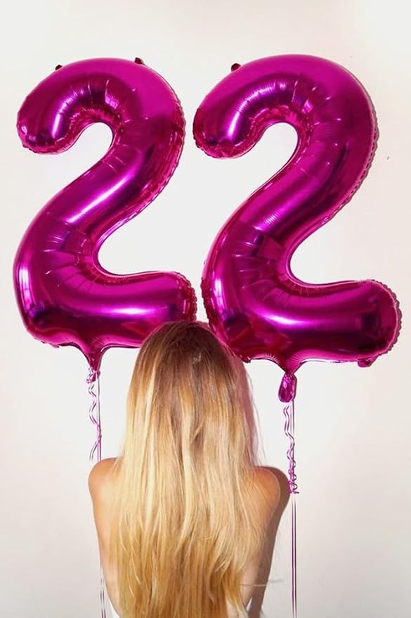 0 Balloon Number 40 Inch Hot Pink Balloons - Image 4