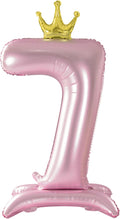 Crown Pink Number 7 Balloon by Tellpet