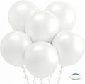 Bezente Pearl White Balloons 18 Inch 30 Pack Latex Large Thick | Ivory by Bezente