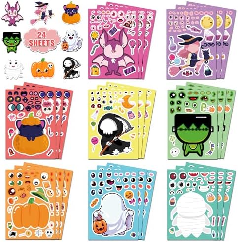 Halloween Party Favors,Halloween Stickers,DIY Crafts Stickers for Kids by HSHFAMIIY