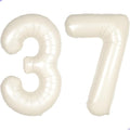 Cream White Number 37 73 Balloon by Unknown