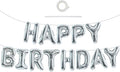 TONIFUL Silver Happy Birthday Balloons Banner Decorations by TONIFUL