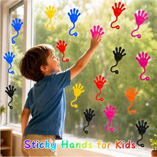 30 Pack Sticky Hands Bulk Party Favors for Kids 4-8 8-12 3-5, Stretchy Sticky Hand Slappy Hands Toys,Goodie Bag Stuffers for Kids Birthday Party,Classroom Prizes Treasure Box Toys Pinata Fillers - Image 5