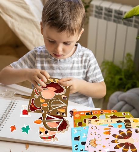 Thanksgiving Stickers for Kids, Thanksgiving Crafts Party Supplies for Kids - Image 4