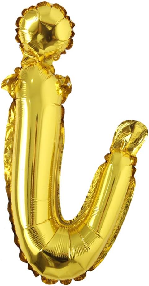 18 inch Gold DIY a-z Handwriting lowercase letters name Foil balloon Letter by REIANS