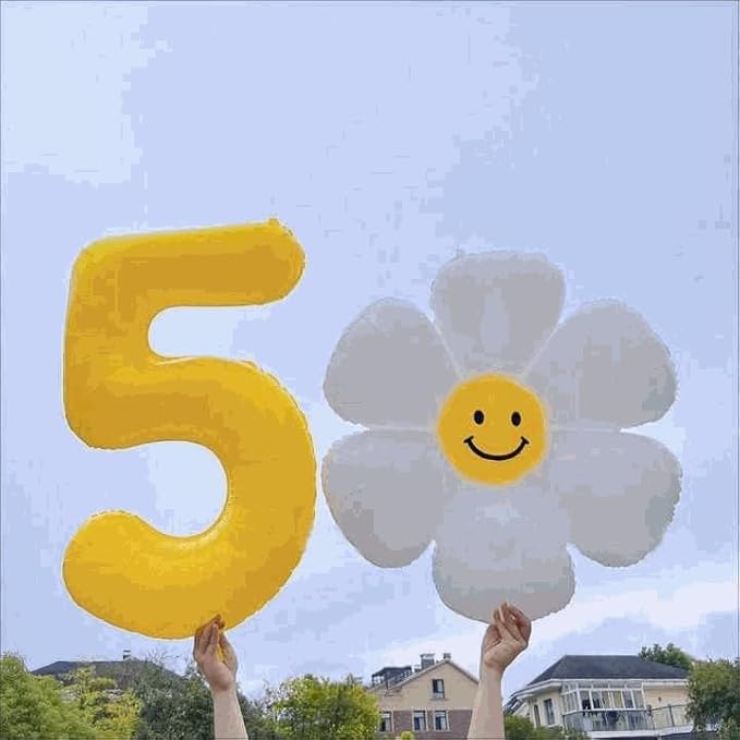 3 Balloon - Macaron Yellow Birthday Number Balloons, 40 Inch Decorations | - Image 2