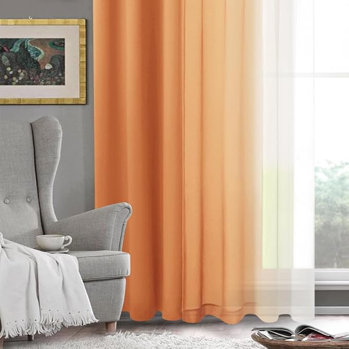 DWCN Ombre Short Sheer Curtains - Image 5