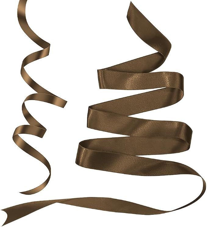 Brown Ribbon Gift Wrap Ribbons 3/8 in 25 Yards Thin Christmas Ribbon - Image 3