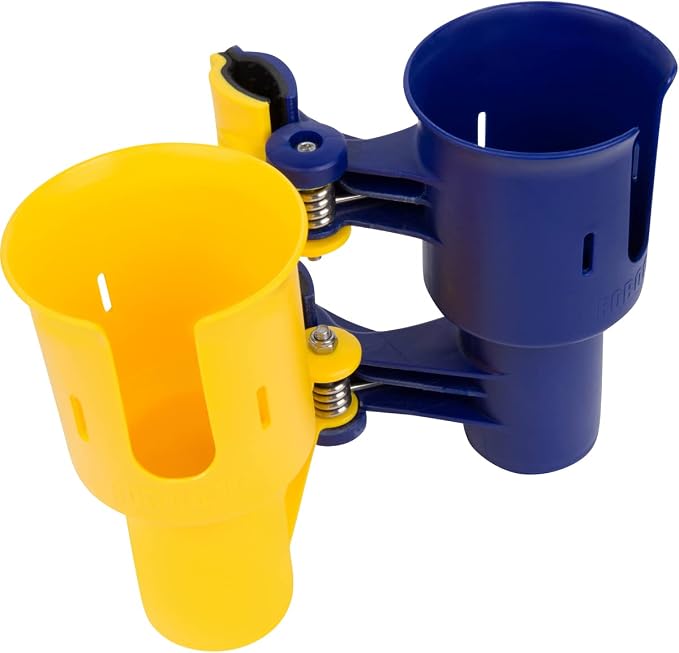 Patented Clamp On Boat Cup Holder |Multifunction Dual Drink Caddy - Image 2