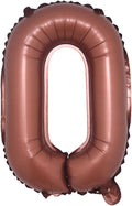 Chocolate Color Letter Number Foil balloons 1pc 16inch Alphabet Digital by RUIANSI