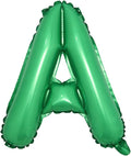 16 inch Green Alphabet Letter and Number Balloons Set Package, Aluminum Hanging by RUIANSI