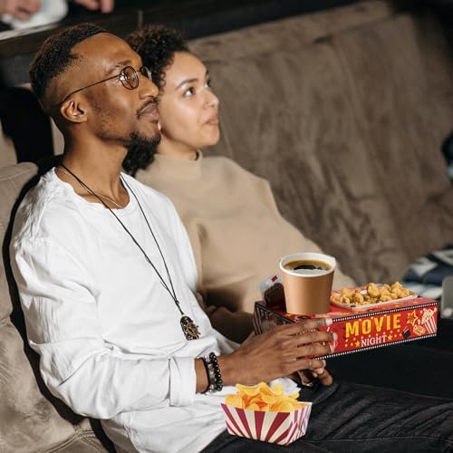 48Pcs Movie Night Paper Snack Trays Movie Night Party Favors Cinema Theme Party Birthday Party Supplies Vintage Movie Night Family Movie Popcorn&Drink&Candy Box - Image 3