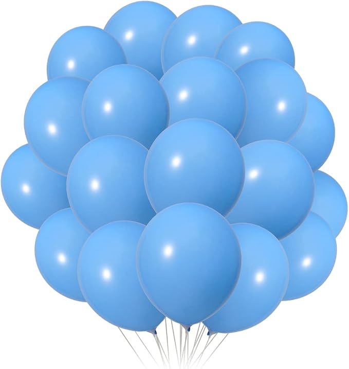 300 Pack Light Blue Balloons 12 inch Blue Latex Party Balloon Bulk by ZWZLIULIAN