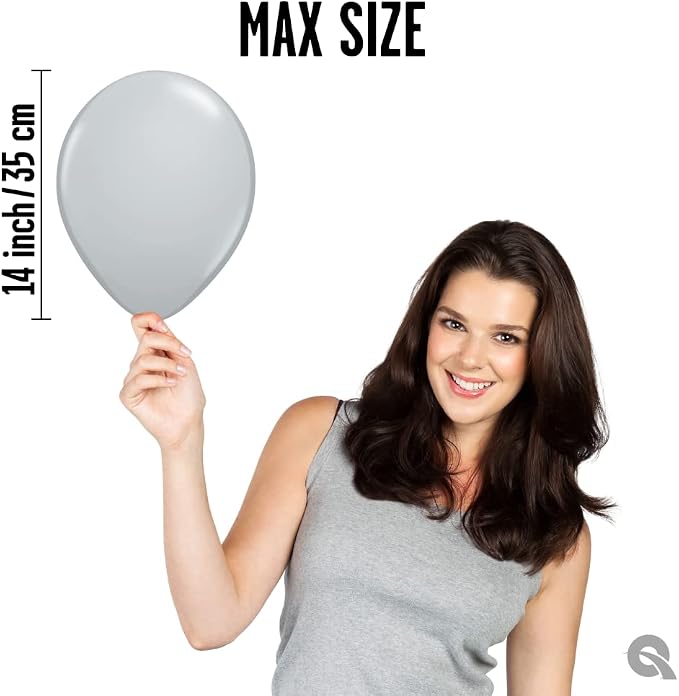 Qualatex 11" Gray Latex Balloons by Pioneer Balloon Company - Image 4