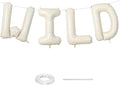 Beige WILD Balloons for Wild One Party Decorations, 40 Inch Cream White Sand by Lingqiang