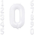 White Number 0 Balloon 40 Inch, Giant Matte White 0 Foil Balloon by Unknown