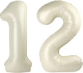 Numbers 10 Balloon 40Inch Cream Balloons by Argthjy