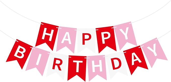 Happy Birthday Banner Birthday Party Supplies by GLASNES