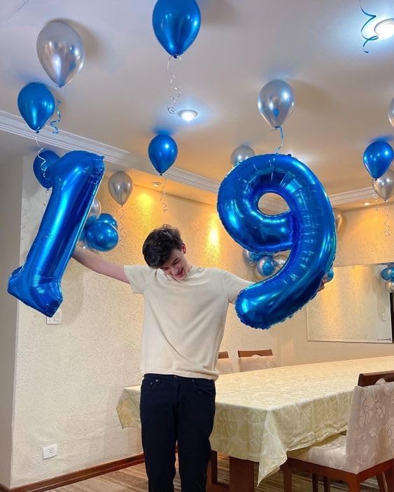Navy Blue 9 Balloon - Image 2