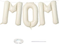 40 Inch Beige Mom Balloons for Mothers Day Decorations, Large Cream Mother's by Lingqiang