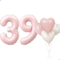 Pink 39 Balloon Number Pastel Pink 39th Birthday Party Decorations by Unknown