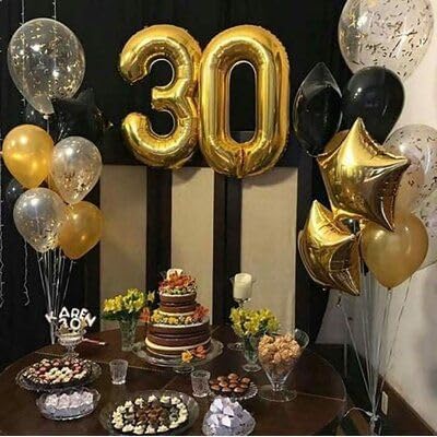 Gold Number 0 Balloon 40 Inch, 0th Birthday Party Decorations Men Women | Foil - Image 2