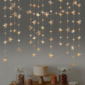 Glitter Champagne Four-Angle Star Paper Garland Banner Décor 40 Feet Twinkle by Yilzo