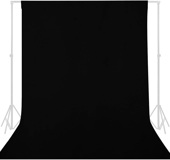 GFCC 5FTx7FT Black Backdrop Background by GFCC