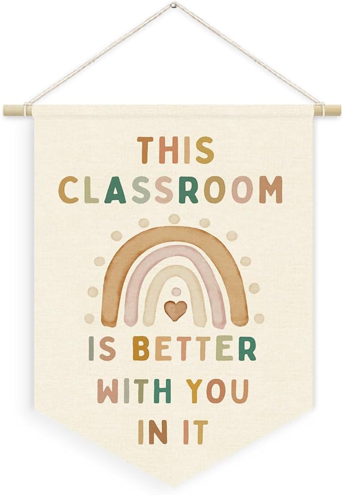Boho Rainbow Classroom Decor, Nature Cute Classroom Wall Art Banner | This by Unknown