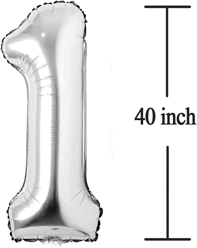 Silver 21 Number Balloons Big Giant Jumbo Large Number 21 Foil Mylar Balloons - Image 3