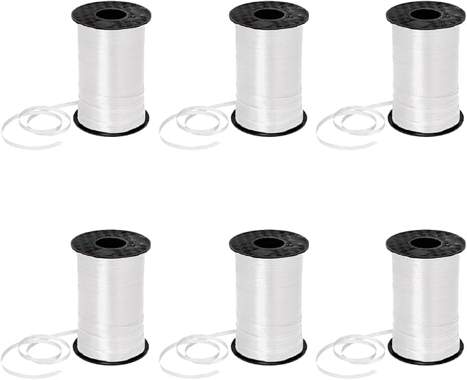 PMU 3000 Yards x 3/16in White Crimped Curling Ribbon String by PMU