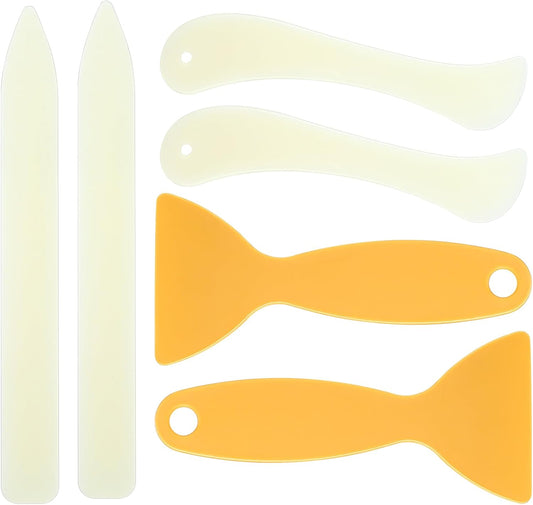 Ymapinc 6 Pcs Folder Paper Creaser Set Bone Folders, Scoring Tool, Paper Creaser, Origami Tools for Handmade Scrapbooking Bookbinding Paper Cards Crafts Leather Burnishing